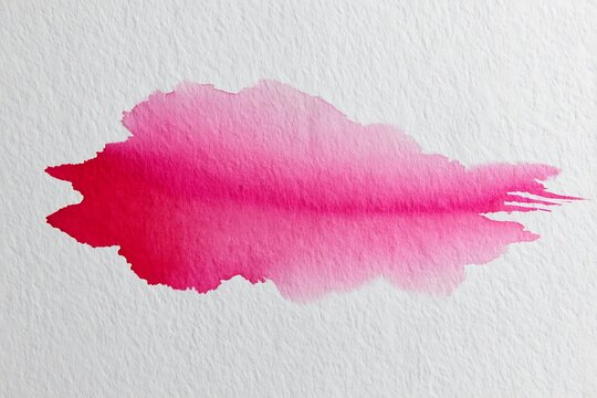 Delicate neon pink watercolor stroke fading gently on white paper with translucent airy quality