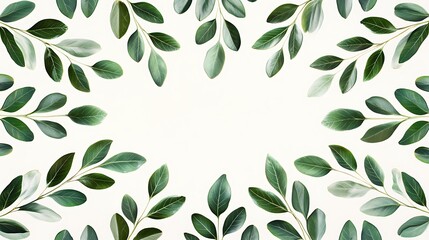 Vibrant Green Foliage Closeup with Textured Leaves in Natural Light and Detailed Vein-generative ai