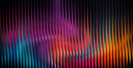 Abstract wavy lines with vibrant blue, purple, and orange gradient