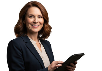 Fototapeta premium Business woman with tablet computer
