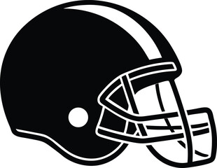Naklejka premium american football helmet silhouette vector illustration 