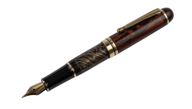 fountain pen isolated on white