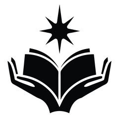 Educational Logo Hands Holding Star Logo