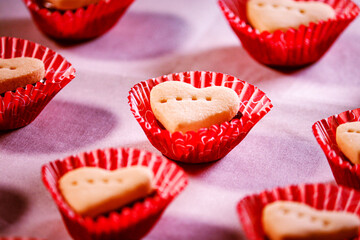 Making heart cookies