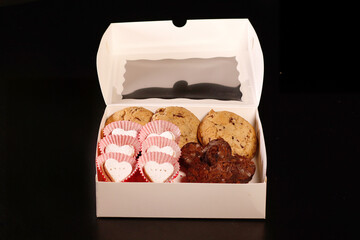 Box with assorted cookies
