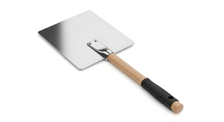 Modern, Rectangular Pizza Cutter with Wooden Handle.