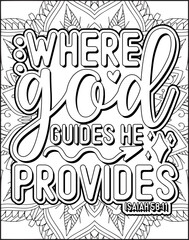 Bible Verse Quote Coloring Page for Adults. Christian Bible Coloring Page 