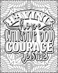 Bible Verse Quote Coloring Page for Adults. Christian Bible Coloring Page 