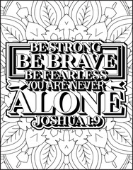 Bible Verse Quote Coloring Page for Adults. Christian Bible Coloring Page 