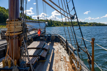 Historic HMS Bee at Discovery Harbour, Penetanguishene, Ontario - experience a nautical journey back in time.