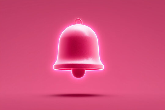 Minimalist notification bell icon hovering with muted sound symbol across it concept of alert silence or digital numbness clean glow