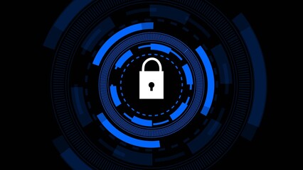 Cyber Security Lock icon Background. Digital Data Protection Concept Illustration Background.