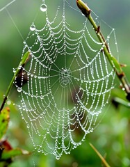 Dew-kissed spiderweb (1)