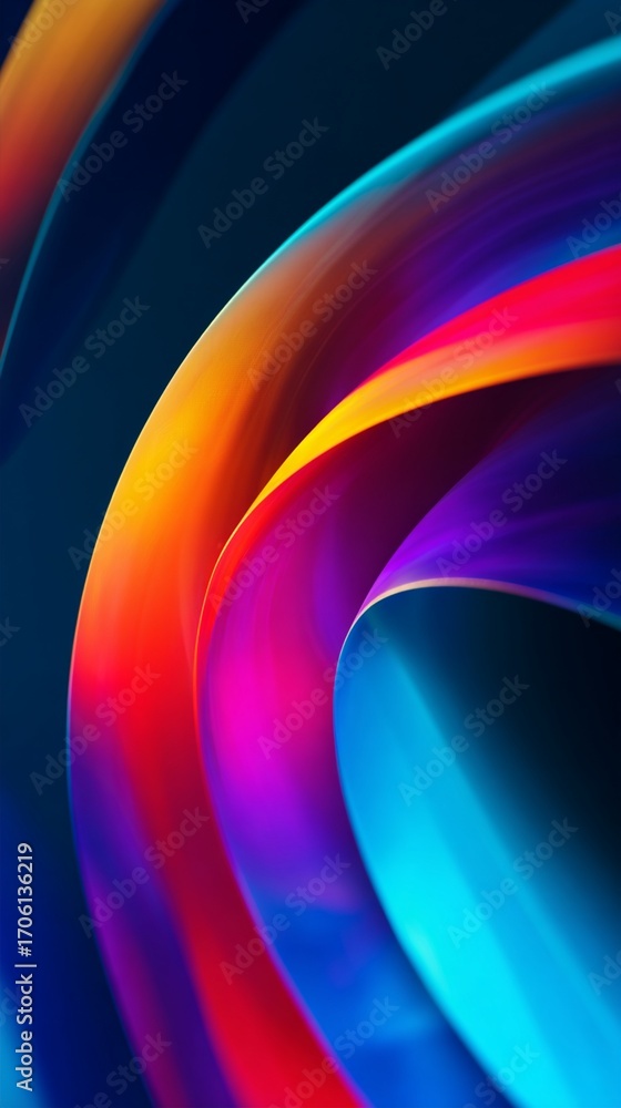 Poster vibrant abstract swirl of colors creates a dynamic visual experience, embodying motion and energy. p