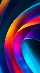 Vibrant abstract swirl of colors creates a dynamic visual experience, embodying motion and energy. Perfect for technology, art, and design themes.