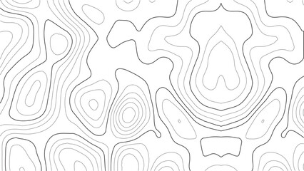 Topographic Contour Map Background.Topographic beautiful white and black contour topo wavy pattern map line design, Abstract Vector Wave Grid With Mountain Relief.