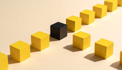 Fototapeta premium Dare to think differently. Successful people often think differently from others. Keep up the spirit. Don't be afraid to be different.