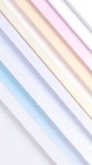 Fototapeta premium Pastel colored wooden sticks arranged diagonally isolated on white background