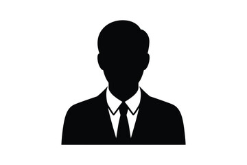 Silhouette of a man in a suit and tie