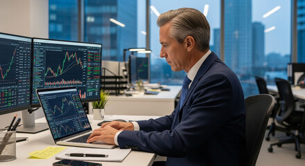 Closeup headshot portrait of indian or latin hispanic mature middle age leader, ceo male businessman in suit in office workplace. Executive confident senior business man specialist smiling at camera