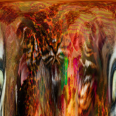 Colorful fashion print leopard designs.Fabric fashion pattern.Wave textile print design,illustration.Fractal colorful pattern.Print pattern illustration.New season fabric print.Textile fashion pattern