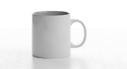 Fototapeta premium Plain white ceramic mug isolated on white background