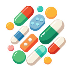 vector illustration of medical icons