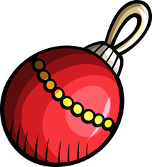 Christmas Ornament Ball Cartoon Illustration