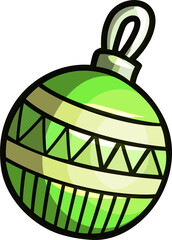 Christmas Ornament Ball Cartoon Illustration