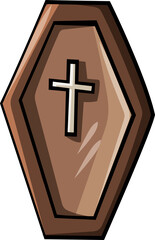 Coffin Cartoon Illustration