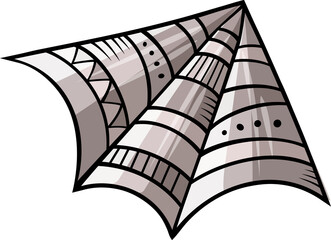 Spider Web Corner Cartoon Illustration