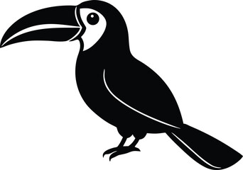 toucan bird silhouette vector illustration
