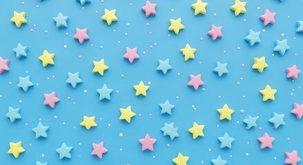 Colorful Star Confectionery Pattern.