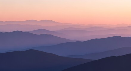 Fototapeta premium Misty Mountain Sunrise Landscape.