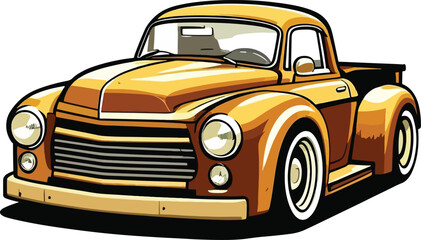  vintage yellow convertible automobile speeding on a front drive