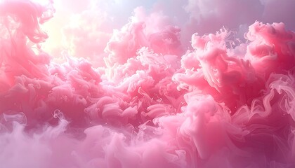 Fototapeta premium Abstract swirling pink and light pink clouds