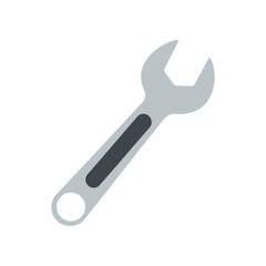 A close-up of a metallic wrench positioned on a clean surface, ideal for tool-related projects