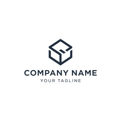 Simple, modern logo design featuring an abstract cube shape.