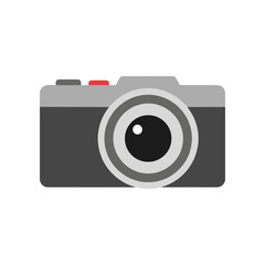 A modern digital camera showcasing its sleek design against a plain background