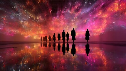 Contemporary light show installation high resolution picture