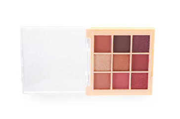 One beautiful eyeshadow palette isolated on white
