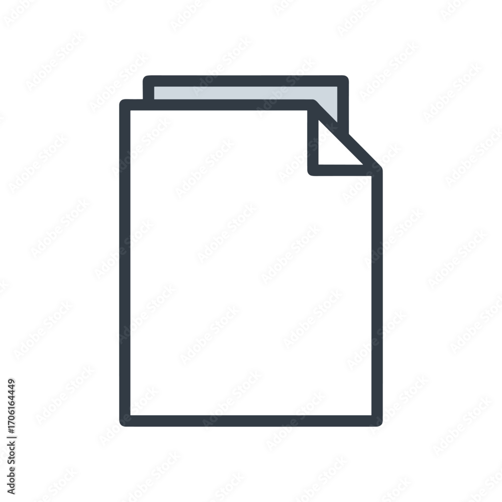 Poster abstract representation of a document icon symbolizing paperwork and organization