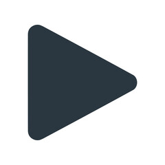 Abstract play button icon representing digital media, set against a minimalist background