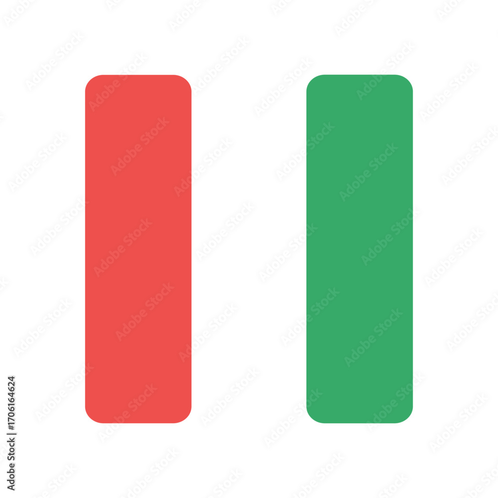 Poster abstract representation of vertical lines in contrasting colors creating a modern design