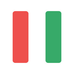 Abstract representation of vertical lines in contrasting colors creating a modern design