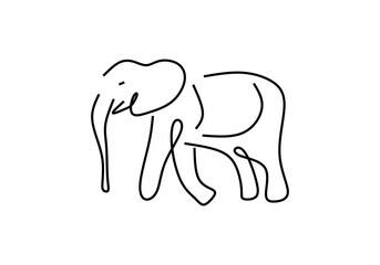 Elephant line icon.