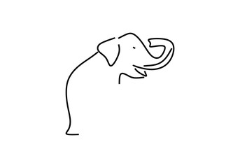 Elephant line icon.