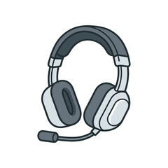 Stylish headset with microphone on a plain background, ideal for gaming or communication use