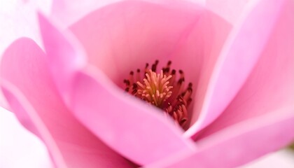 Close-up of a magnolia flower's center