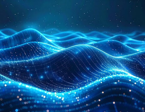 Abstract digital wave patterns